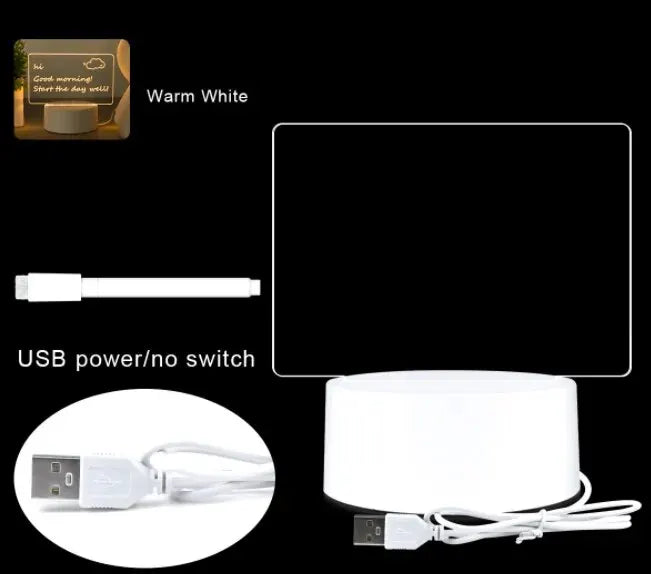 Creative LED writing board – desk lamp with personalized message
