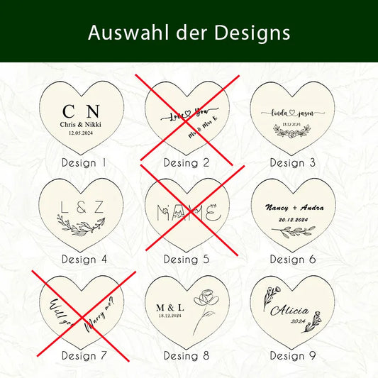 Heart-shaped wooden ring box – stylish storage with engraving