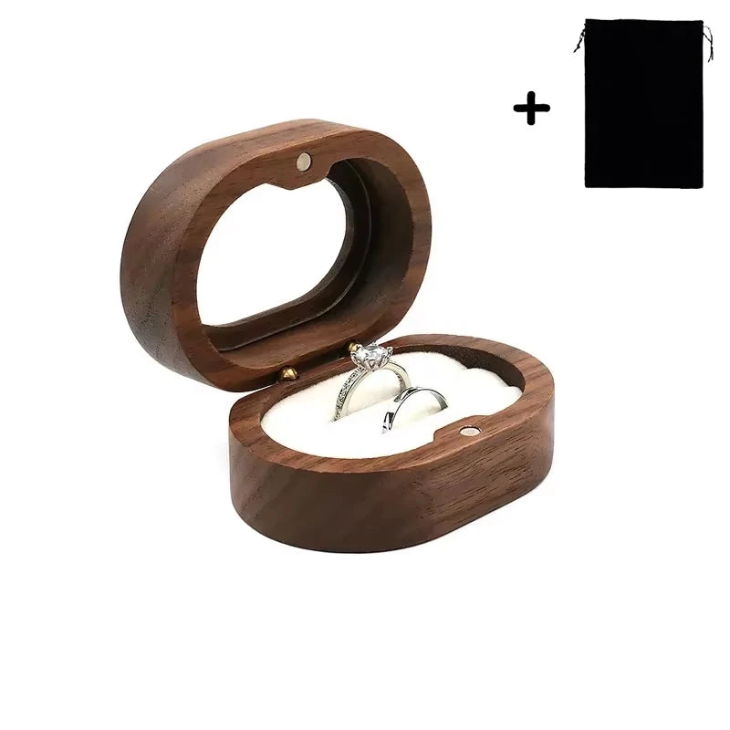 Ring box made of fine wood - storage for engagement and wedding rings