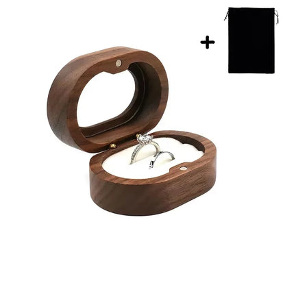 Ring box made of fine wood - storage for engagement and wedding rings