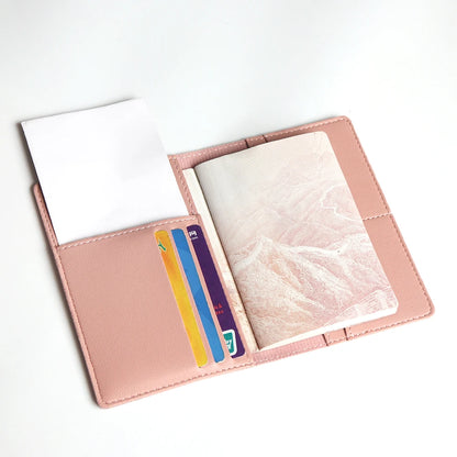 Personalized passport cover set – With name engraving – Stylish &amp; practical travel accessory