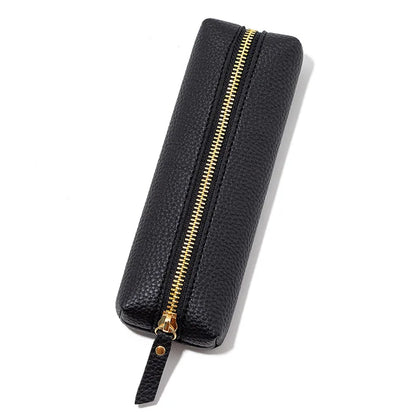 Personalized leather pen case – With name engraving – Stylish accessory for school, office or business