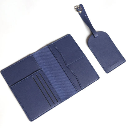 Personalized passport cover set – With name engraving – Stylish &amp; practical travel accessory