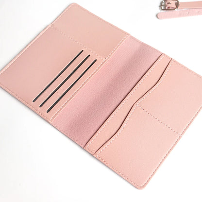 Personalized passport cover set – With name engraving – Stylish &amp; practical travel accessory