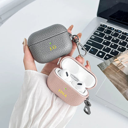 Airpod Pro 4 case made of PU leather – With name or initial engraving – Stylish and creative