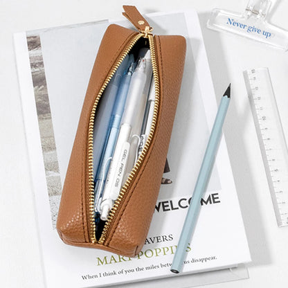 Personalized leather pen case – With name engraving – Stylish accessory for school, office or business