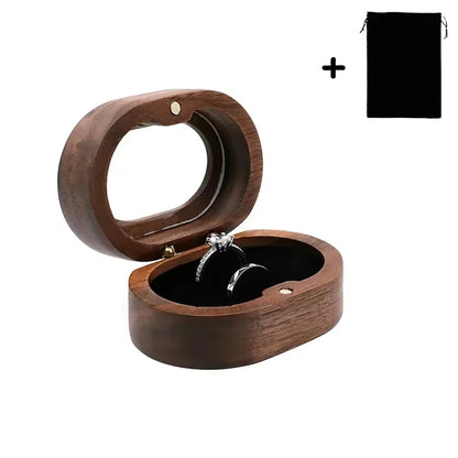 Ring box made of fine wood - storage for engagement and wedding rings