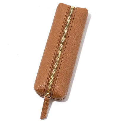Personalized leather pen case – With name engraving – Stylish accessory for school, office or business