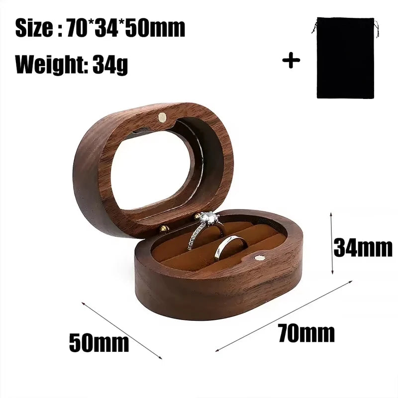 Ring box made of fine wood - storage for engagement and wedding rings