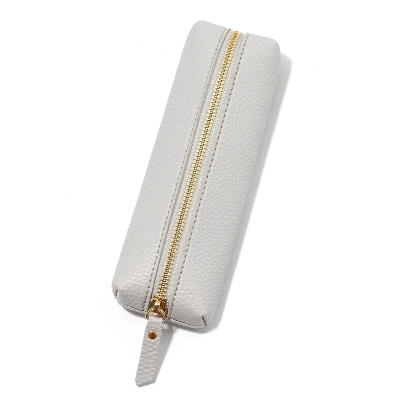 Personalized leather pen case – With name engraving – Stylish accessory for school, office or business