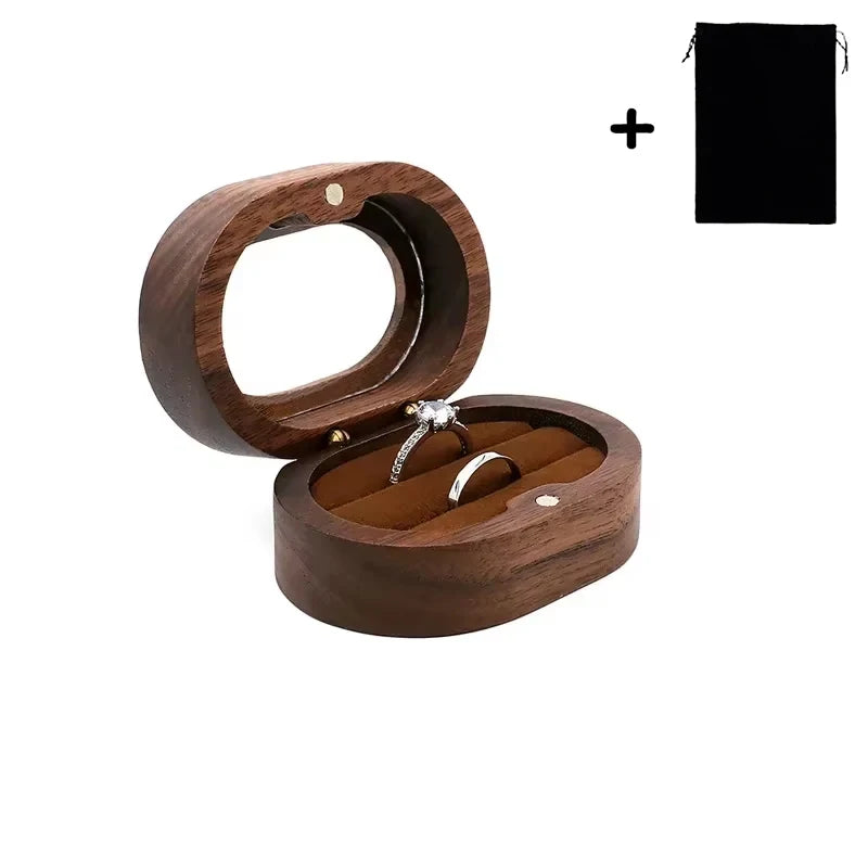 Ring box made of fine wood - storage for engagement and wedding rings
