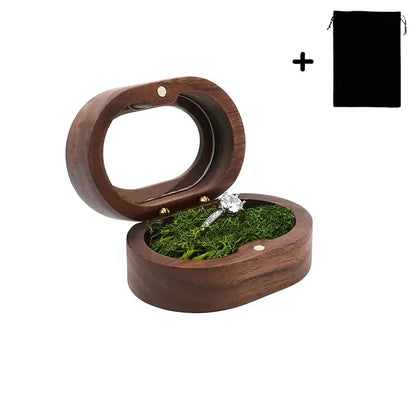 Ring box made of fine wood - storage for engagement and wedding rings