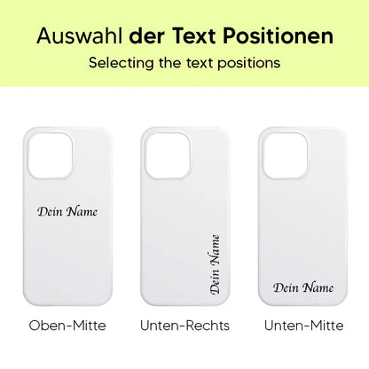 Personalisiertes iPhone-Hülle – Transparentes Soft-Cover, Chrom Rahmen mit Namensgravur