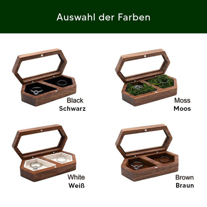 Ringschachtel aus Walnussholz – Gravur für Verlobung, Hochzeit oder Jubiläum