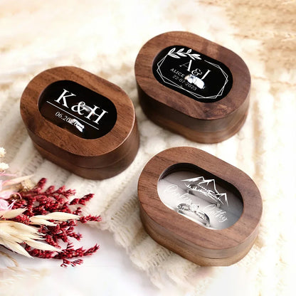Ring box made of fine wood - storage for engagement and wedding rings