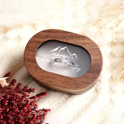 Ring box made of fine wood - storage for engagement and wedding rings